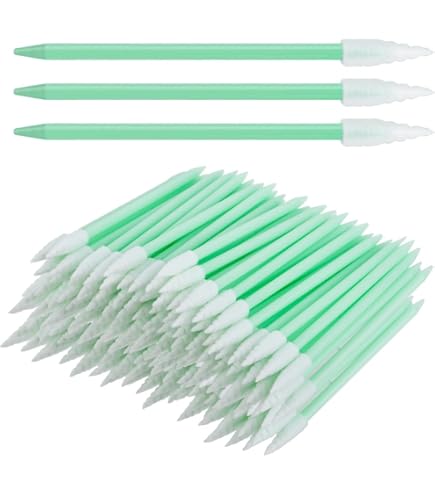 Kit De 100 Tampons De Nettoyage à Pointe En Mousse - 5 Types Différents (pointu, Rond, Plat, Large, Longue Tige) - Pour électronique, Appareil Photo, Optique, Imprimante, Artisanat