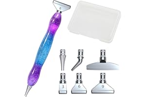 ALUYF Diamond Painting Zubehör Stifte Diamond Painting Pen Kits 6 Styles 5d Drill Pen Ersatzköpfe Metal Pen Tip für Erwachsene Und Kinder Kunst Handwerk Mit 6 Stücke Ersatz Stiftköpfe für Diamantmalerei