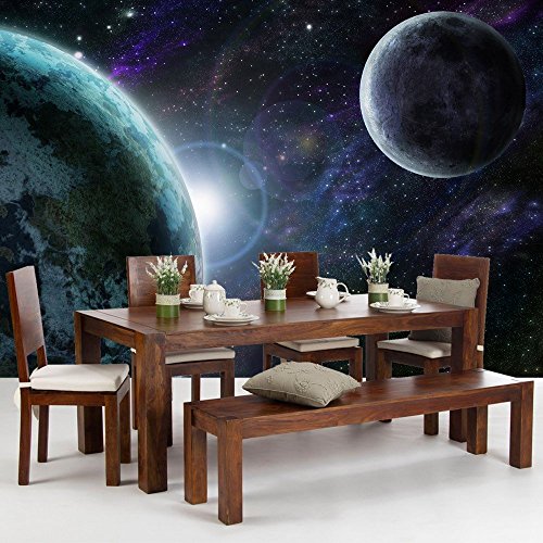 Vlies Fototapete PREMIUM PLUS Wand Foto Tapete Wand Bild Vliestapete – Weltraum Erde Mond – no. 229 Weltraum Erde Mond Weltall, Größe:300x210cm Vlies - 9