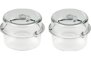 FLAVOR PLUS 2 Unidades de cubilete Transparente, vasito medidor Compatible con Thermomix TM31, TM21, 3300.