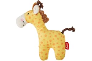 SIGIKID 41170 Rassel Giraffe Red Stars Mädchen und Jungen Babyspielzeug empfohlen ab Geburt gelb
