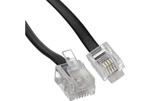 KENABLE ADSL Banda Acha Módem Cable RJ11 a RJ11 Teléfono Enchufe a Router Negro 15 m [15 metros/15m]