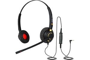EARTEC OFFICE Headset für Gigaset C380 C385 C430 C430A C530 C530A C45 C47H C430H C45 DECT Handset + gratis Kabel – QD011 + EAR510D