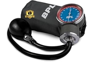 BPL Medical Technologies Manual Large Dial Aneroid Sphygmomanometer Blood Pressure Monitor - Gray