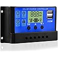 Diymore Solar Charge Controller,20A Solar Panel Charge Controller,12V/24V Solar Panel Battery Regulator with Dual USB Port