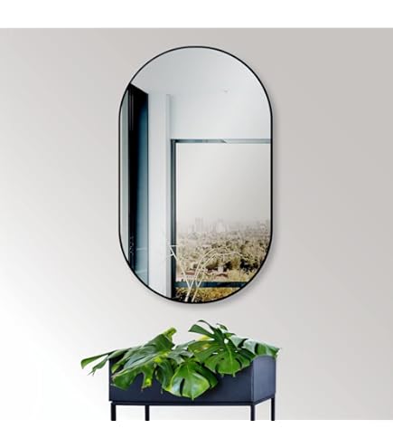 Melodieux Bogen full-body spiegel, 161 x 52 cm, volledige lengte, grote vrijstaande spiegel, goudkleurig aluminium frame, aankleedspiegel, wandgemonteerde spiegel voor woonkamer, slaapkamer