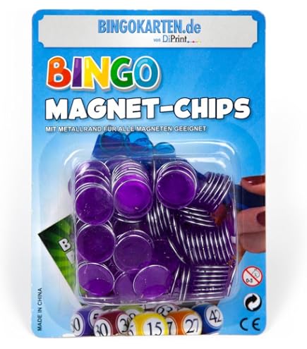 100 Pions Magnétiques Bleus Pour Loto Et Bingo - Idéal Pour Jeux De Société En Famille