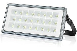 YIQIBRO Projecteur LED Extérieur 100W, IP67 Imperméable Spot LED Extérieur avec 180°rotation, 10000LM 7000K Blanc Froid Éclairage de Sécurité Pour Patio, Jardin, Garage, Terrasse, Square, Usine, Entrée, Cour