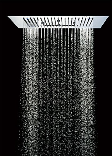 Soho Edelstahl Regendusche 60 x 60 cm LED Wasserfall + Nebel mit Einbaurahmen - 6