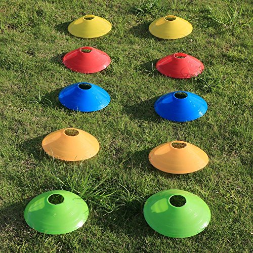 Yahee 50er Set Markierungshütchen Markierungsteller Markierteller mit Auflage bunt - 6