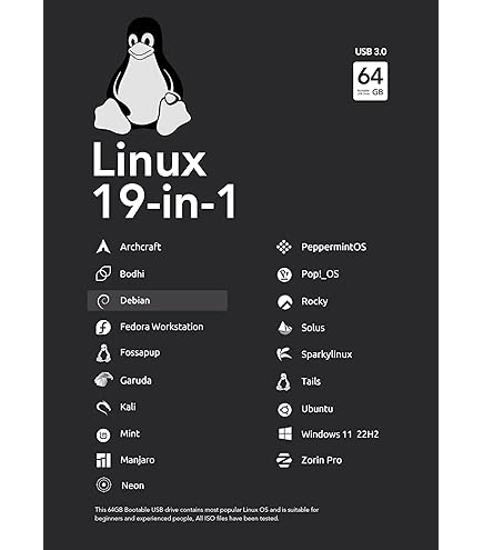 Kali Linux Bootable USB Flash Drive For PC Cybersecurity & Ethical Hacking Operating System Run
