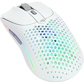 Glorious Model O 2 Wireless Gaming Maus - Wei, Matt - White | 68g Ultralight Symmetrical Form, 2.4GHz And Bluetooth 5.2, BAMF 2.0 Sensor, 80M Clicks R