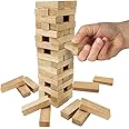 48pk Mini Tumbling Tower, Wooden Stacking Blocks, Fun Entertainment for Kids and Adults, Travel Size Tumble Tower, Classic Indoor and Outdoor Games for Family, Travel Games for Kids