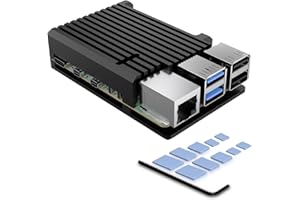 iUniker Boîtier Raspberry Pi 5, Raspberry Pi 5 Case avec dissipateur thermique, boîtier en métal avec dissipateur thermique Raspberry Pi Shell sans ventilateur pour Raspberry Pi 5 (toutes les