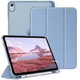 UnDePlus iPad 11.Nesil A16 11in&ccedil;/10.Nesil 10.9in&ccedil; ile uyumlu Kılıf Flip Cover Kalem B&ouml;lmeli PC Case G&ouml;ky&uuml;z&uuml; Mavisi