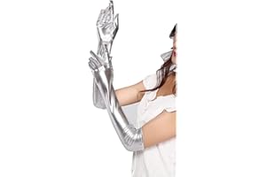 Achsoo Women's Long Evening Party Patent Leather Elegant Gloves Ladies Costume Dress Cosplay