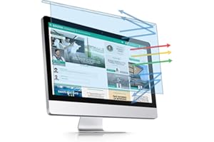 PaceBid Hanging Anti-Lumière Bleue Filtre pour 20-22 Pouces Moniteur d'ordinateur, Bloque la Umière Bleue & Les UV Film pour Diagonal 20, 21.5, 22 Pouces Moniteur, Filtre Marche/Arrêt Facile