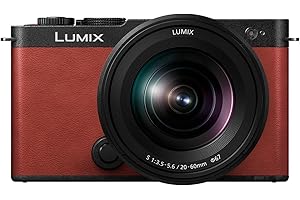 Panasonic Lumix S9, Full Frame Mirrorless Open Gate Vlogging Camera, with 20-60mm (x3 Zoom) Lens, 24.2MP, 6K /4K Video, 779 Point PDAF, Image Stabilisation, Free-Angle Screen, 5Ghz WiFi, Crimson Red