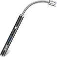 FCHERP Accendino Elettrico, Accendino USB-C Arco Ricaricabile con Cavo USB-C, Collo Lungo e 360º Flessibile Accendino Lungo per Accendere le Candele, Fornello a gas, Cucina (Nero