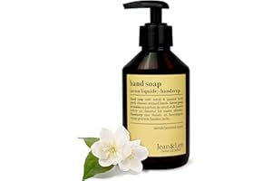 Jean & Len Jabón de manos líquido neroli y jazmín con dispensador para limpiar e hidratar las manos con suavidad, aroma afrutado y amaderado, sin parabenos, siliconas ni microplásticos, vegano, 250ml