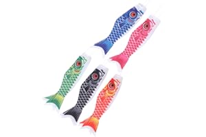 HEMOTON 5 pezzi di bandiera giapponese carpa pesce Koinobori sacco a vento decorazione per sushi ristoranti decorazione per il vento banner bandiera giapponese decorazione giardino