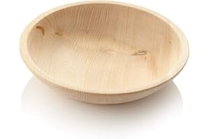 MYZIRBE Ciotola di cembro tornita naturale 25 cm di diametro in 100% legno di pino pino alpino