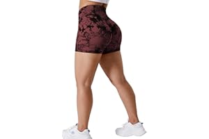 Yiifit Damskie spodenki sportowe Scrunch Butt High Waist Workout 3,5" szorty rowerzysta gimnastyka krótkie spodnie