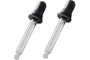 Medisure Healthcare Medical First Aid Lab Eye Dropper Clear Glass Pipette x 2 Tubes
