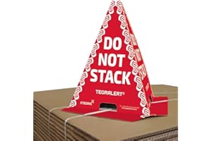 TROJAN PACKAGING Trojan Do Not Stack Pallet Cones Toppers Warning Triangles - Pack of 25