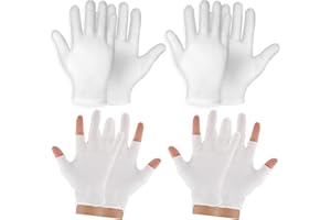 WY LIGHTING LEVEL 4 Paia Guanti Idratanti Guanti In Cotone Bianco Eczema Guanti Trattamento Spa Le Mani Durante La Notte Prima Di Andare A Dormire Cura Il Sonno E Il Trattamento Spa per Uomini E Donne