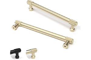 ELEBUILD 6 st, 160 mm, mässing, skåphandtag, eleganta kökshandtag, möbelhandtag