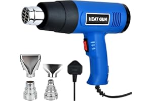 BILIVRY Heat Gun for Paint Stripping, 2000W Heavy Duty Hot Air Gun Kit 300℃- 550℃ 2 Temperature Modes with 4 Nozzles for Crafts, Shrink, Wrapping, Paint Removing