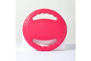 Jevuoyee Frisbee pour Chien, Disque Volant pour Chien Chiot Jouant sur la Plage et la Piscine, 20 cm de diamètre (Red)