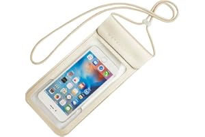 BAITOO Waterproof Phone Pouch,IPX8 Waterproof Phone Case Bag Holder for iphone 14 Pro Max/14 Plus/13 Pro Max/13 Pro/13/12/12 Pro Max/11/11 Pro Max/Xs Max/XR to 6.9" for Kayaking Swimming Beach(Gold)