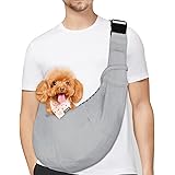 PETLOFT Reversibile Borsa Trasportino Zaino, Borsa da Trasporto per Cani Piccoli, Adjustable Borsa a Tracolla, Cross-Body Pet