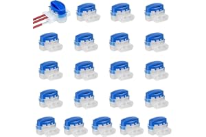 Amfrpar 20 Pezzi Morsetti per Cavi/Cavo Connettori Elettrici Rapidi con Gel, Connettori per Cavi Elettrici, Connettori Elettrici Impermeabili per Filo Falciatrice per Esterni Giardini Macchine
