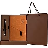 Leather Journal Gift Set, Vintage Diary A5 Notebook with Gift Box Pen Bag, Classic Personalized Notebook Business Diaries, Tr