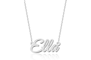 UMAGICBOX Exquisite Personalized Name Necklace|Choose from 14 Font Styles|Customizable 18K Gold Plated Stainless Steel & Sterling Silver Pendant|Unique Gift for Her