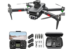 HYTOBP S179 Drone with Camera 1080P Professional for Adults Beginners, Drone RC Quadcopter with Brushless Motor, 5G WiFi Transmission, Optical Flow, Follow Me, 3 Batteries