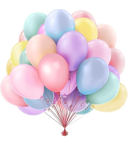 PartyDeco Luftballons Set 'One' – 6 Stück, Pastell Hellblau, 30 Cm, Für Geburtstag & Feier