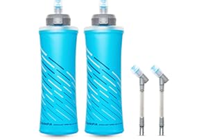 Hydrapak UltraFlask Speed - Paquete de 2 botellas de agua plegables para chalecos de hidratación y paquetes de correr con tapa fácil de abrir (600 ml/20 onzas), color azul Malibu
