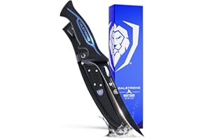 DALSTRONG Fillet Knife - 7 inch Flexible Blade - Night Shark Series - 7CR17MOV High Carbon Steel - Titanium Coated Blade - Water Outdoor & Fishing - Polypropylene Handle - Nylon Sheath - NSF Certified