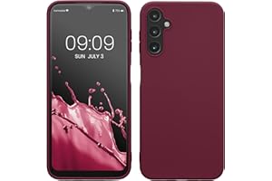 kwmobile Hülle kompatibel mit Samsung Galaxy A14 5G Hülle - weiches TPU Silikon Case - Cover geeignet für kabelloses Laden - Bordeaux Violett