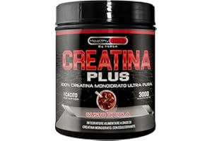 Healthy Fusion | Creatina Monoidrato in polvere 100% pura, senza additivi | Favorisce la crescita muscolare e aumenta le prestazioni fisiche | Alta solubilità | 300g, gusto Cola