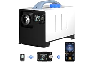 LIKACI Dieselheizung 5 kW-8 kW 12 V/24 V Diesel-Luft-Parkheizung Bluetooth APP Steuerung mit verbessertem LCD-Schalterdisplay und Fernbedienung, schnelles Aufheizen