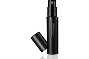 Emwel Parfümzerstäuber, Leer Reise Parfüm Zerstäuber Mini Portable Sprühflasche mit Fenster für Unterwegs, 8ml (Schwarz)