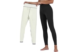 Yutdeng Leggings Térmicos Mujer Invierno Forro Polar Cálido Pantalones Termico Cintura Alta Leggins Push Up Mallas Fitness Mayas Deportivas para Mujer
