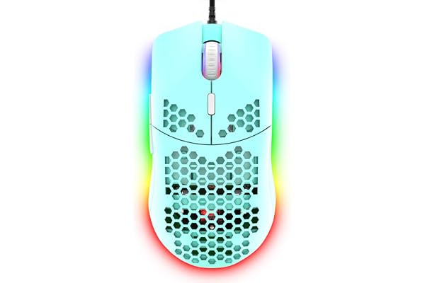 Souris de Jeu Filaire ZIYOULANG, Souris légère en nid d'abeille 69G avec 6400 DPI, Souris de Jeu USB programmables à 6 Boutons, pour Les Joueurs sur PC et Les utilisateurs Xbox et PS4