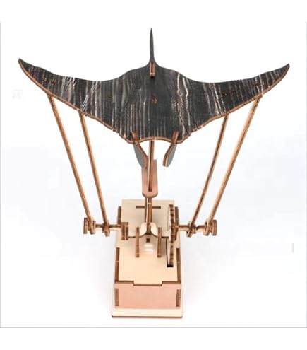 Handgemaakte Houten Elektrische Bionische Manta Ray Ornament, Artisan