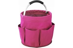 GHIBFBT Universal Cleaning Caddy, Foldable Garden Bag, Storage Box, Garden Tools Bag, Cleaning Supplies Organiser for Storage, in the Bathroom, Travel, Gardening, pink, Minimalist